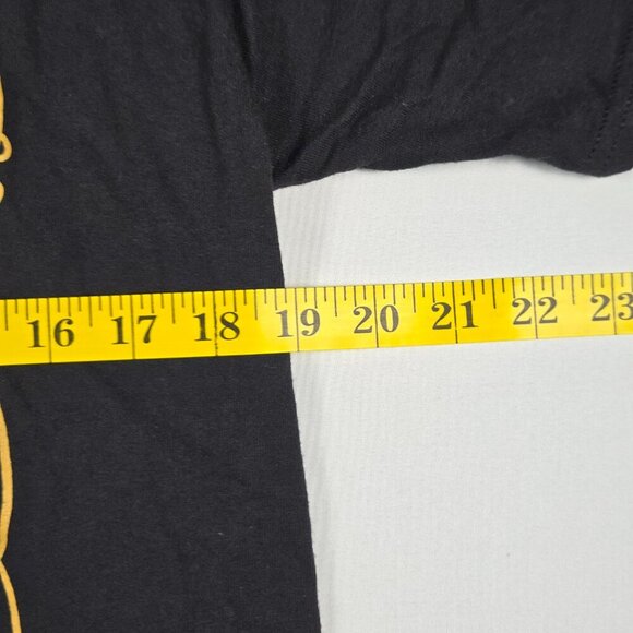 Hanes Mens M Lineman Skull Wings‎ Tee Black High Voltage Y2K Bold Graphic Shirt - Picture 8 of 11